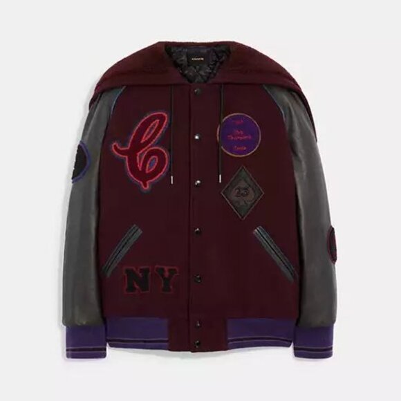Lil Nas X Coach Hooded Varsity Jacket - Picture 1 of 5